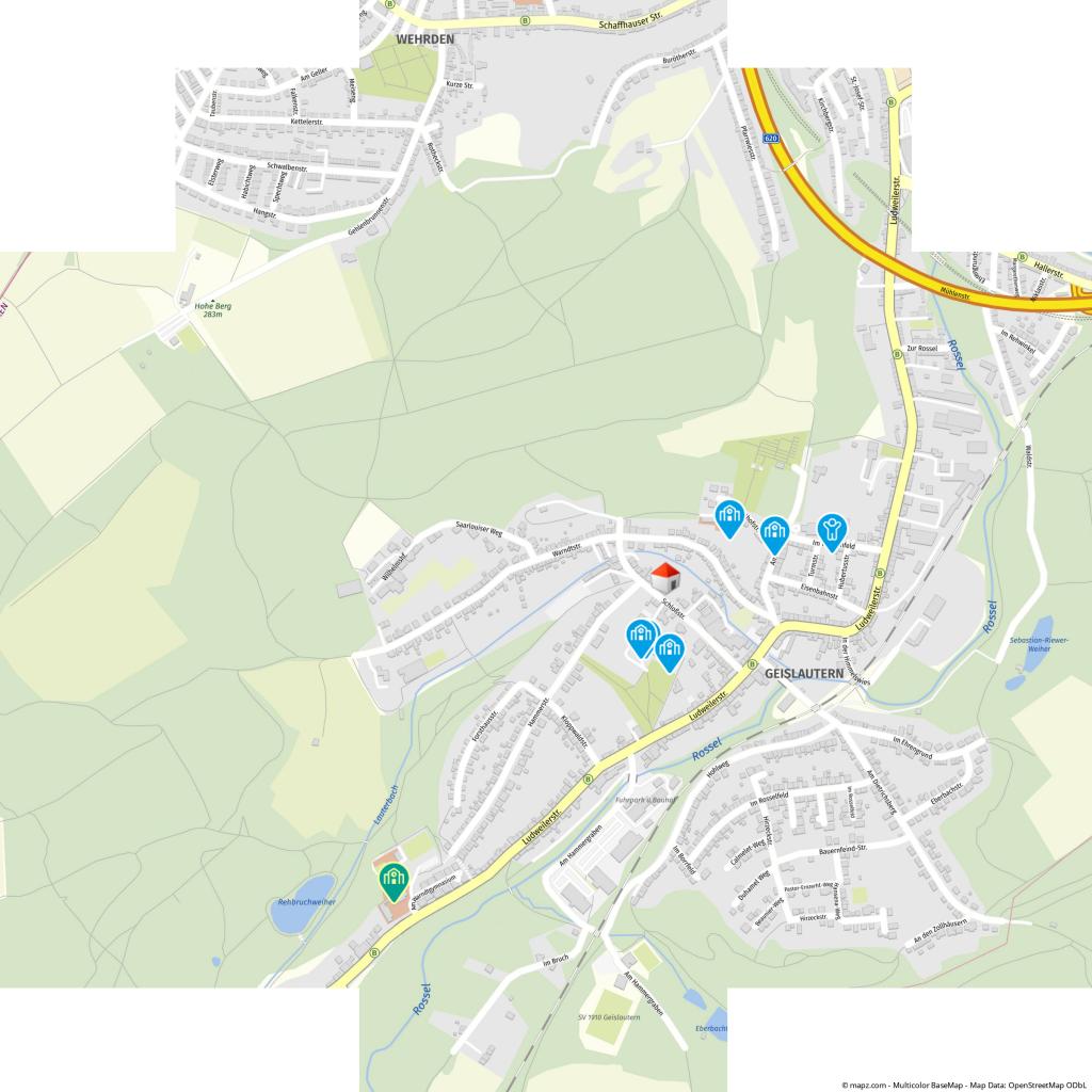 Geolyzer Kartenausschnitt