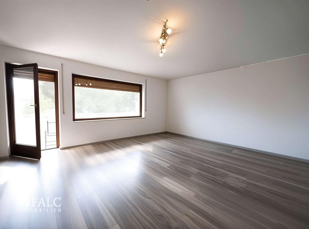 Wohnzimmer (unmöbliert) KI-generiert