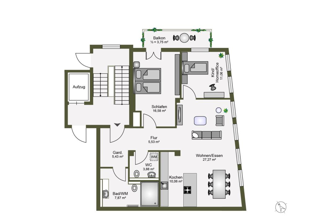 Altstadt: Erstbezug nach Sanierung – 3-Zimmer-Wohnung mit viel Licht & Stil - Foto 4