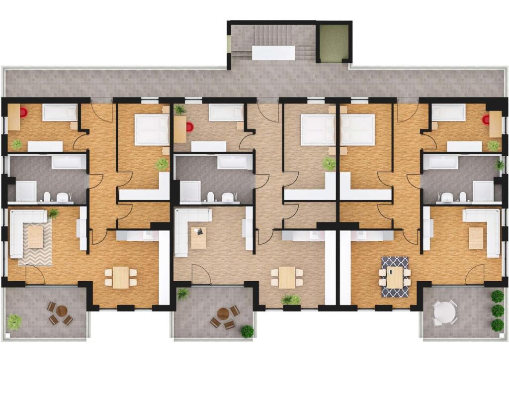 Grundriss 3. Obergeschoss Penthousewohnungen
