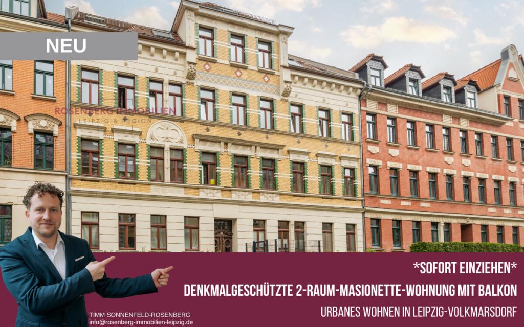 *Bezugsfrei* Stilvolle Maisonette mit Balkon und EBK – 2 Zimmer auf zwei Ebenen im Leipziger Osten - Foto 3