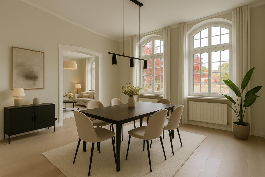 Esszimmer Erdgeschoss - virtuell möbliert