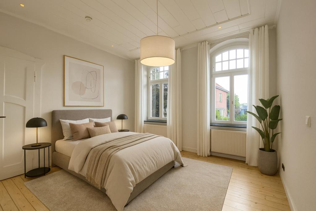 Schlafzimmer Erdgeschoss - virtuell möbliert