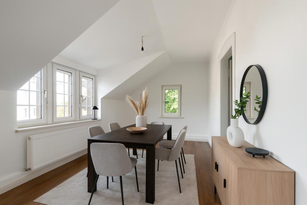 Zimmer/ Esszimmer - virtuell möbliert