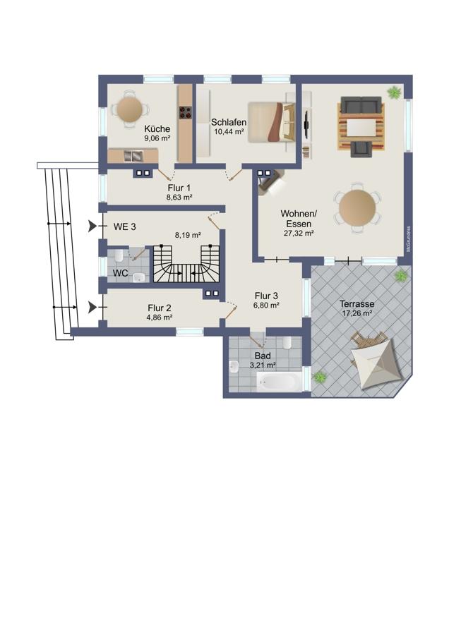 WE 2 EG Hinterhaus