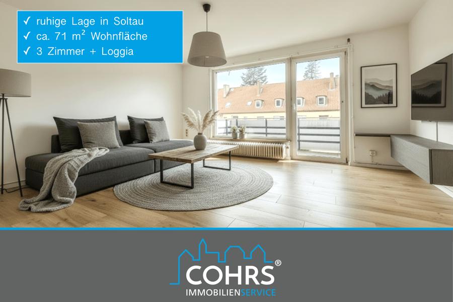 Frisch renovierte 3-Zimmer-Wohnung mit Loggia in Soltau - Foto 1