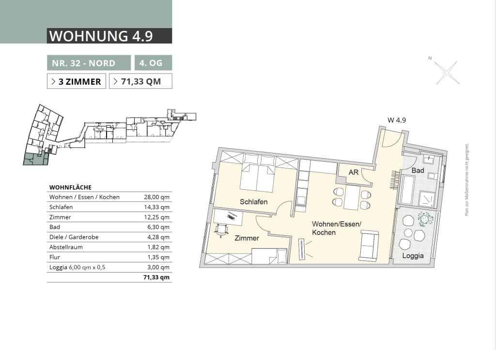 * Erstbezug - 3-Zimmerwohnung - Merianstraße - 4. OG - Einbauküche - Parkett - Loggia - Stellplatz - Photo 4