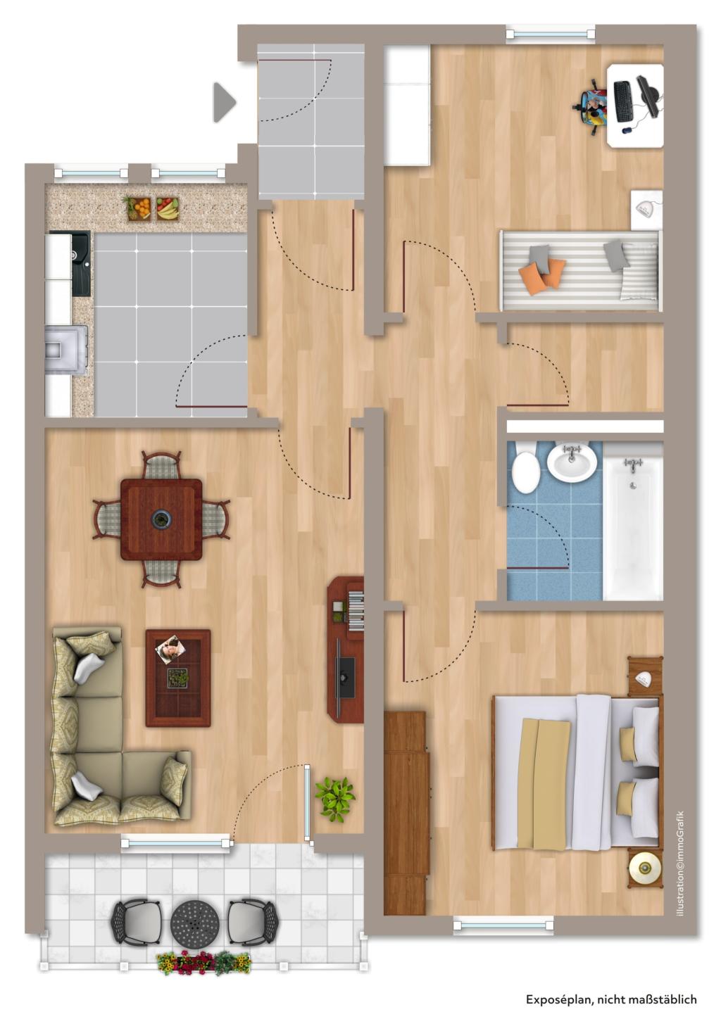 Grundriss-Illustration