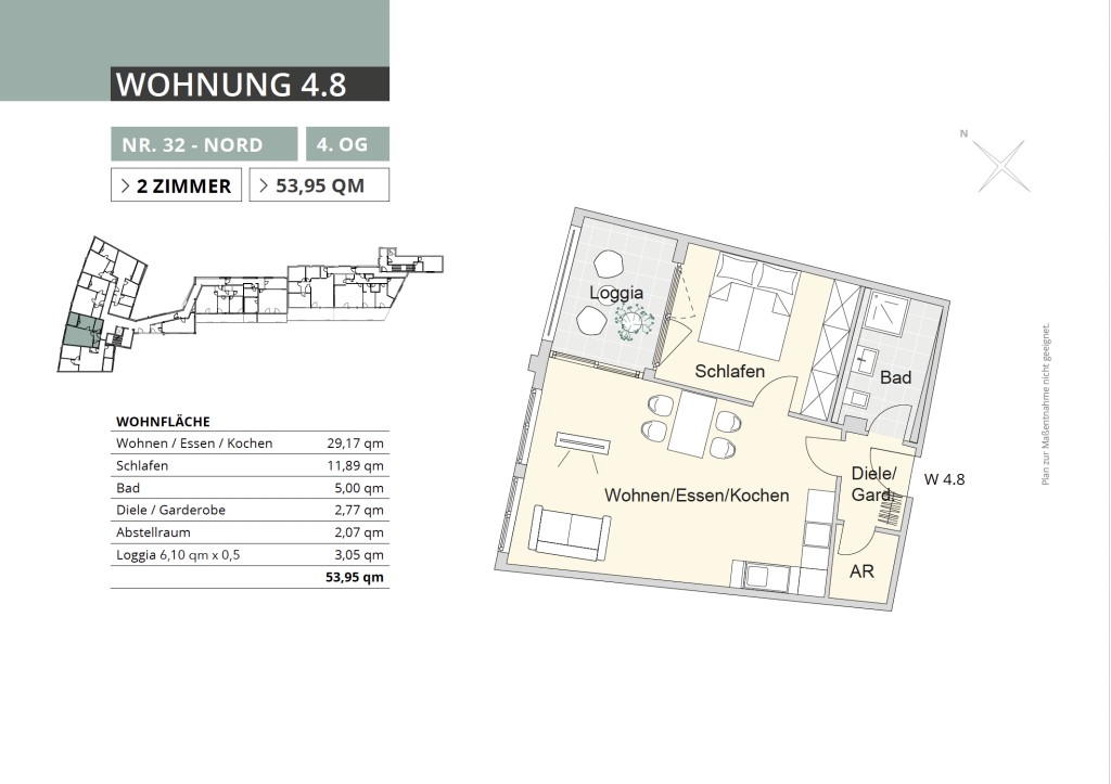 * Erstbezug - 2-Zimmerwohnung - Merianstraße - 4. OG - Einbauküche - Parkett - Loggia - Foto 4