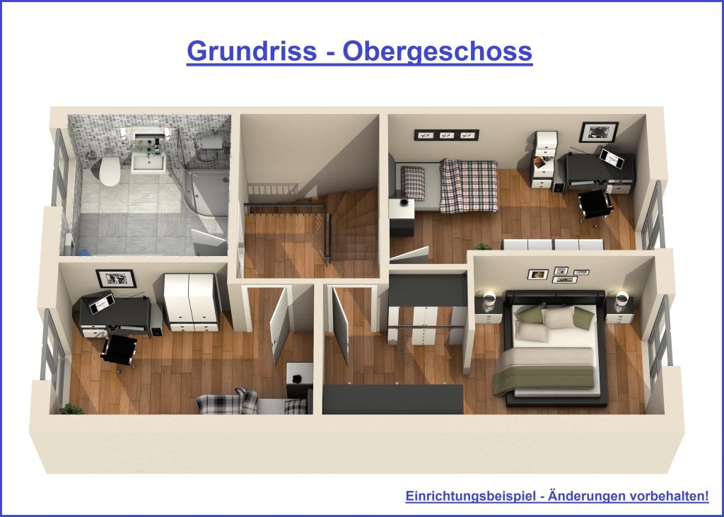 Grundriss (visualisiert) - Obergeschoss