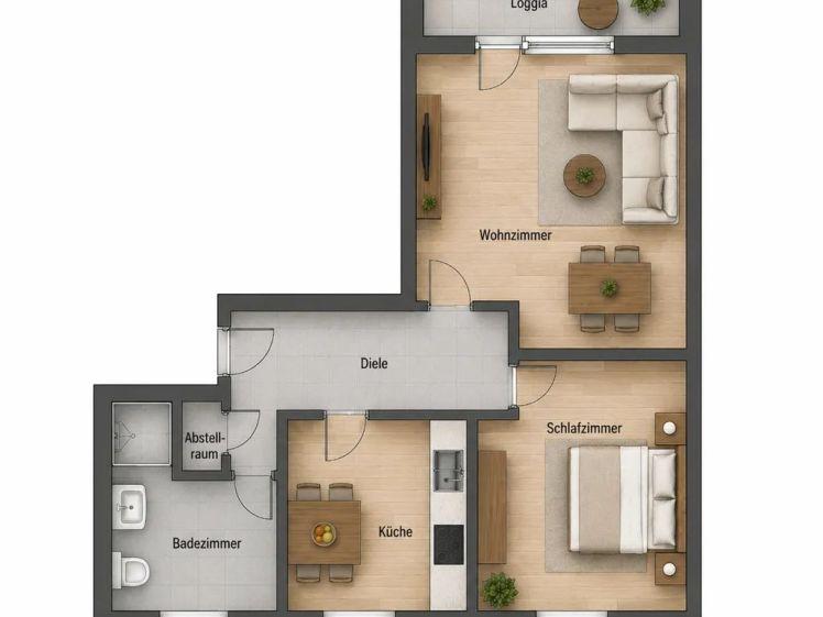 Frisch Sanierte 2-Zimmer-Wohnung mit Einbauküche Nürnberg – ab sofort bezugsfrei - Photo 1
