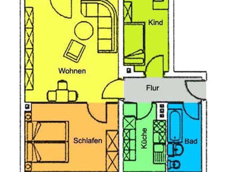 Sonnige Wohnung mit großem Balkon in grüner und ländlicher Umgebung! - Photo 1