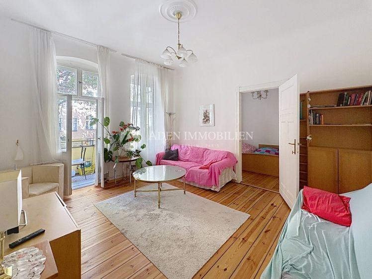 Voll möblierte 2-Zimmer-Altbauwohnung mit Balkon und Wirtschaftsraum - Photo 1