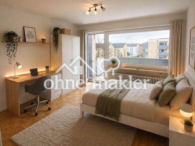 Möbliertes WG-Zimmer mit Balkon in zentraler Lage in Karlsruhe - Photo 1