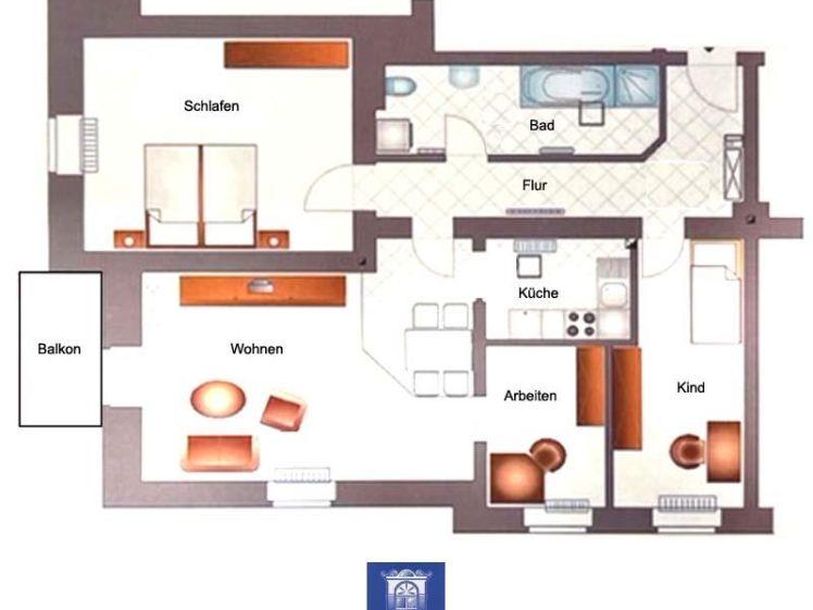 Wohlfühlwohnung mit optimaler Raumaufteilung und kleinem Arbeitszimmer! - Photo 1