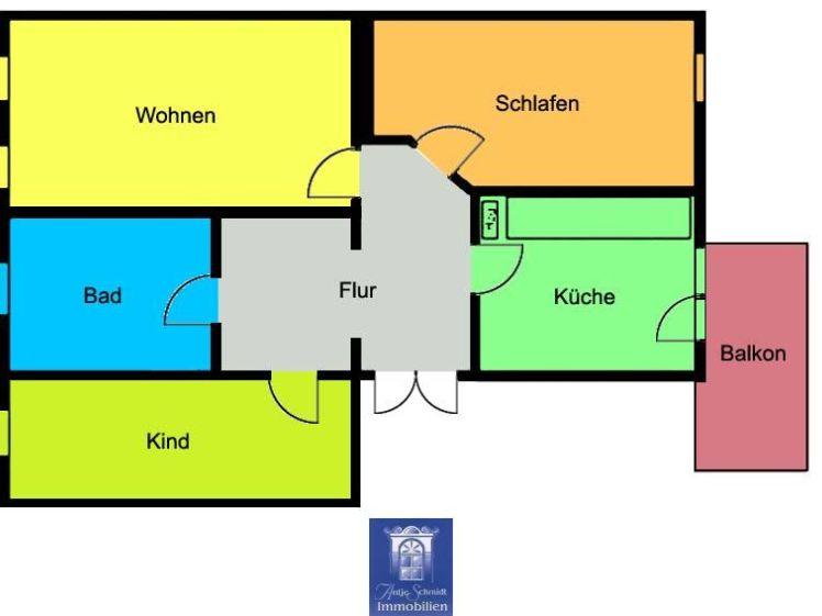 Bezaubernde 3-Zimmerwohnung mit Balkon! Blick ins Grüne! - Photo 1