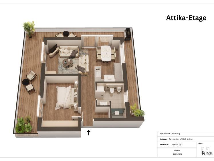 Penthouse-Wohnung mit großzügigen Terrassen und hochwertiger Ausstattung - Foto 1