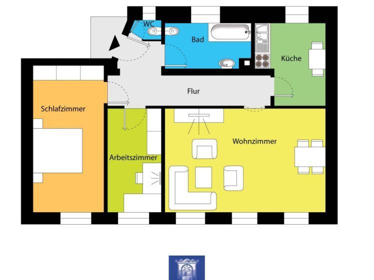 Hübsche Wohnung mit Tageslichtbad im Stadtzentrum mit Parkplatz - Photo 1