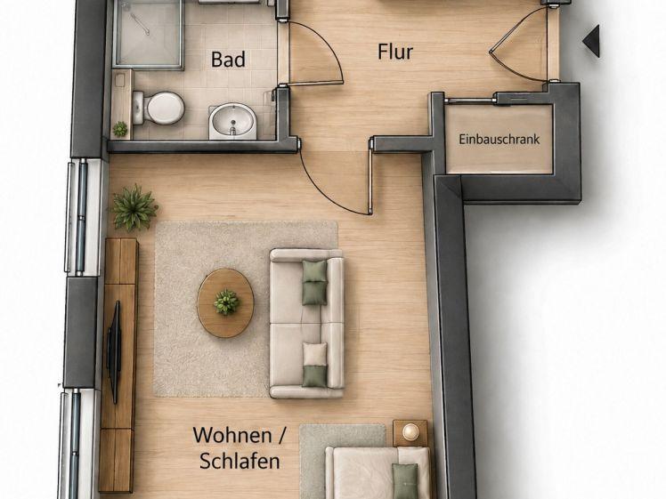 ** Zentrum-Süd * Single-Whg. mit Balkon und Einbauküche ** - Photo 1