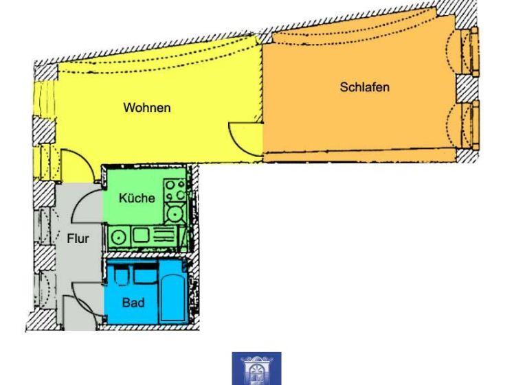 Perfekte Wohnung, Bad mit Wanne, separate Küche! - Photo 1