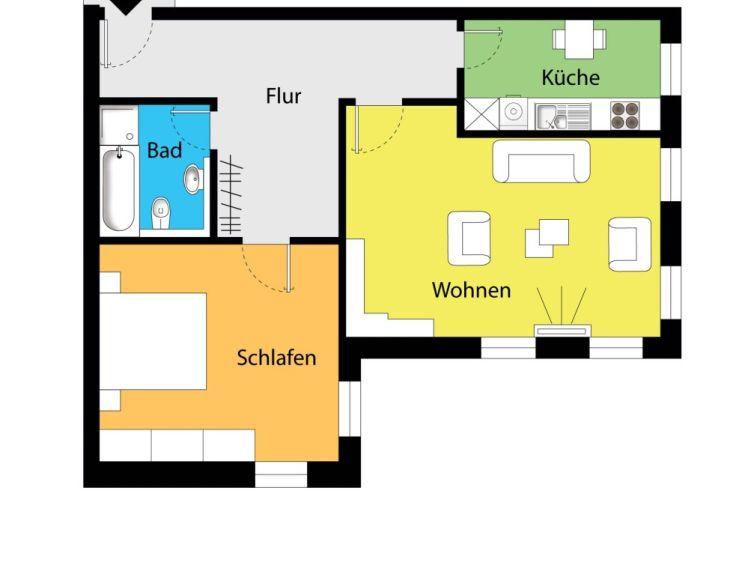 Ruhige Souterrainwohnung in zentraler Lage! - Photo 1