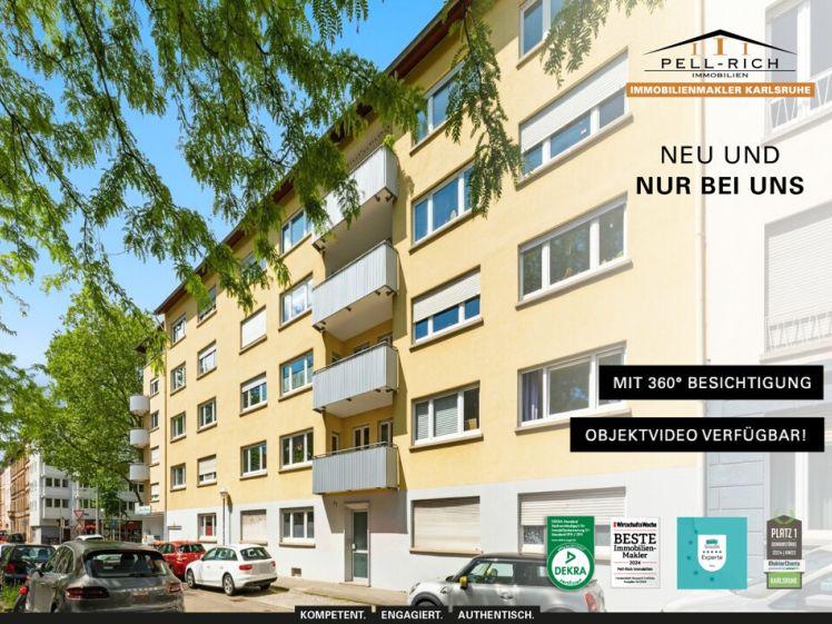 STADTJUWEL: Schicke vollmöbilierte 2-Zimmerwohnung in der Karlsruhe Südstadt mit Balkon - Photo 1