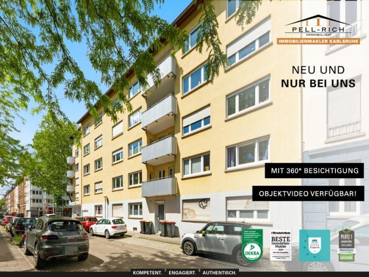 STADTJUWEL: Schicke vollmöbilierte 2-Zimmerwohnung in der Karlsruhe Südstadt mit Balkon - Foto 1