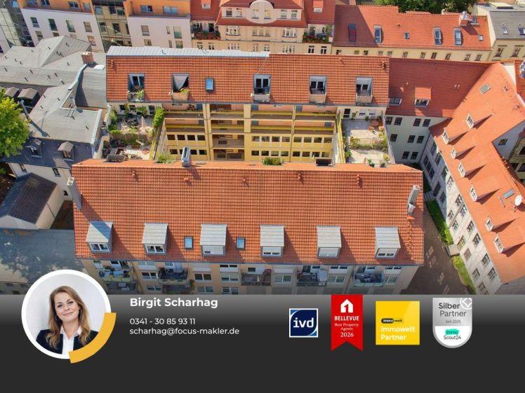Großzügig und ruhige 2-Zimmer-Wohnung mit zwei Balkonen in zentraler Lage der Hallenser Altstadt ! - Foto 1