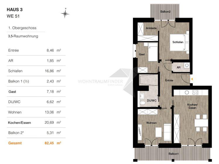 +Winterangebot: Wohnen mit Wohlfühlfaktor+ 3,5-Raum-Whg. mit Südbalkon, Einbauküche & TG-Stellplatz - Photo 1