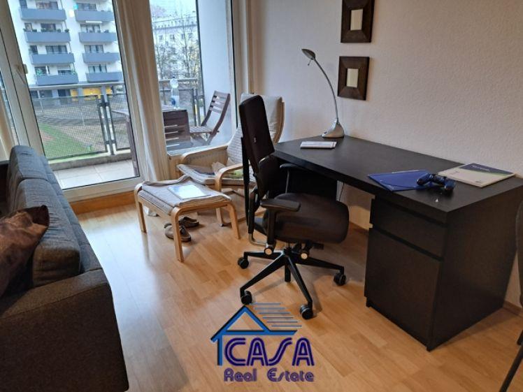 FUSSLÄUFIG ZUM MESSETURM: grosszügig gesschnittetenes möbliertes 1 Zimmer Apartment mit separater Küche und Süd-Balkon - Photo 1