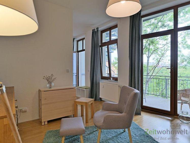 (EF0624_M) Erfurt: Brühlervorstadt, diskretes 1,5-Zimmer-Apartment, mit Parkettböden und großem Balkon, WLAN inklusive - Photo 1