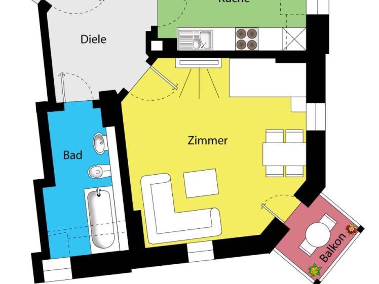 Wunderschöne Singlewohnung mit Balkon, Tageslichtbad und separater Küche! - Foto 1