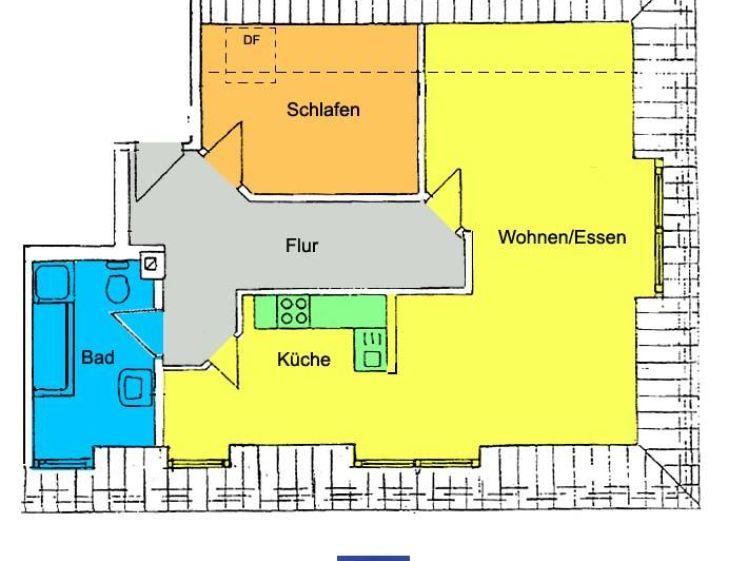 Individuelle und geräumige Dachwohnung! Tageslichtbad mit Wanne und Dusche! - Foto 1