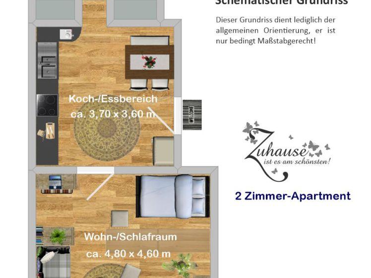 Schönes 2-Zimmer-Apartment im Hochparterre, in Nähe zum Hbf - Foto 1