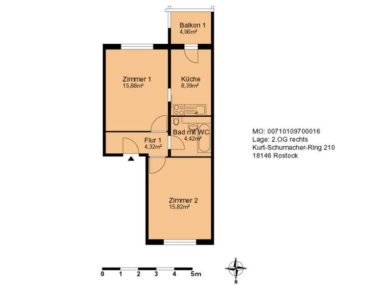 Renovierte 2- Zimmer Wohnung ab 21.12.2026 - Foto 1