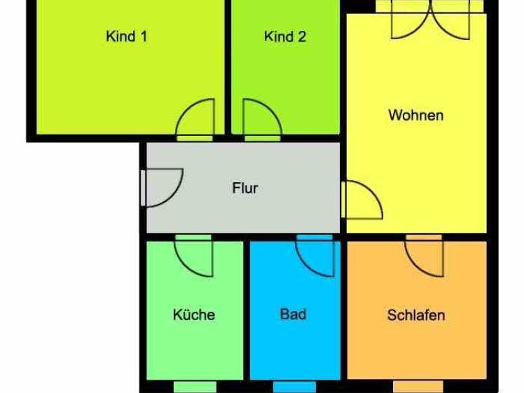 Perfekte Familienwohnung mit schönem Balkon in ländlicher grüner Umgebung! - Photo 1