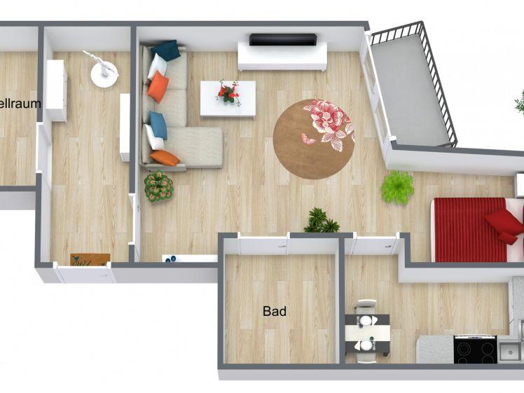 Kleine Singlewohnung mit Balkon - Foto 1