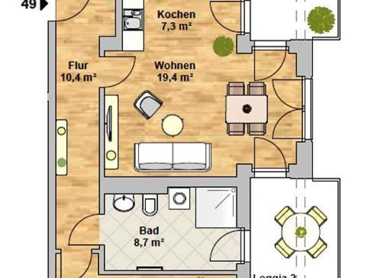 Barrierefreie Dachwohnung mit 2 Balkonen an der Elbe in beliebter HafenCity! Erstbezug! - Photo 1