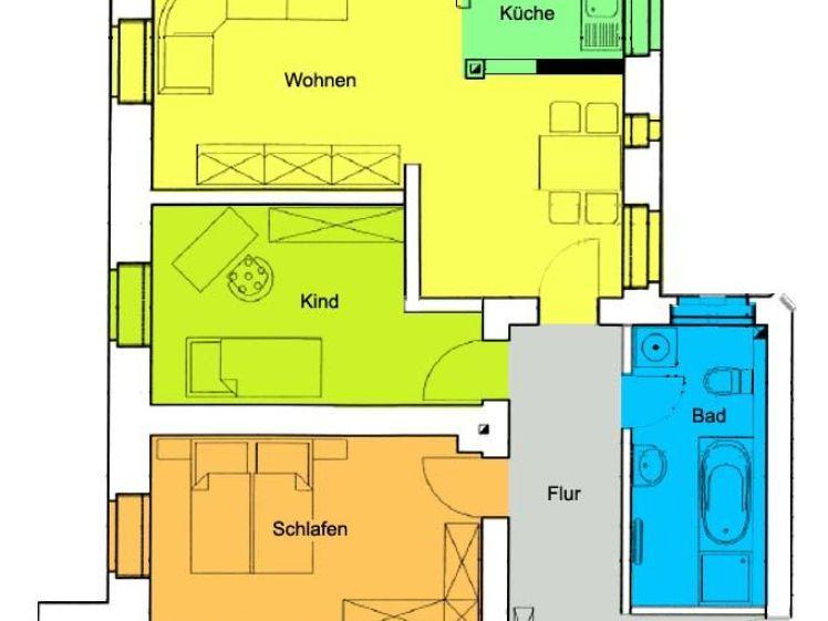 Perfekte Wohnung mit vorteilhafter Raumaufteilung für die kleine Familie! - Photo 1