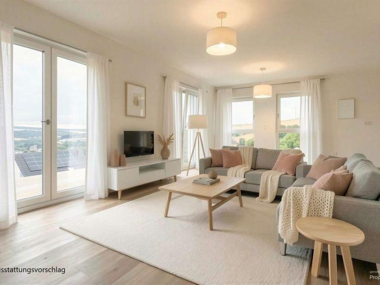 Ruhige Lage mit Fernblick, 3 Zimmer Wohnung, Neubau-Erstbezug in Korlingen - Foto 1