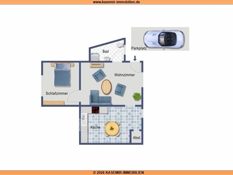 2-Zimmer-Wohnung in Boppard-Holzfeld zu vermieten - Foto 1