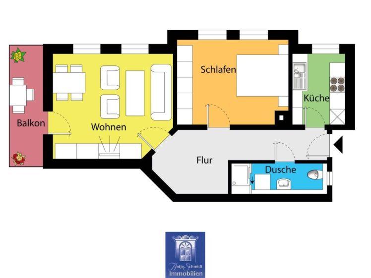 Herrliche Wohnung mit Balkon! Blick ins Grüne! - Foto 1