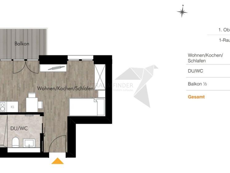 ++ Frühlingsangebot ++ Barrierefreie 1-Raum-Whg. mit Balkon und Einbauküche am Pelzmühlenteich - Foto 1