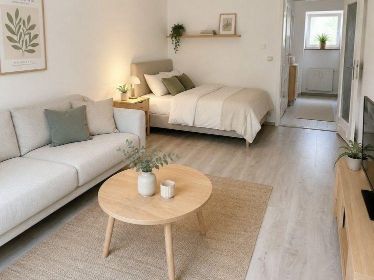 Modernes Apartment mit Garten, EBK, Terrasse & Blick ins Grüne - Photo 1