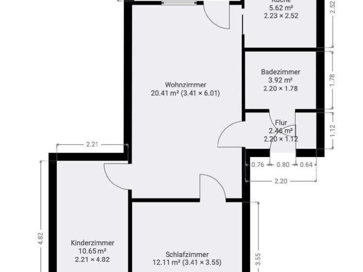 3-Raumwohnung mit Einbauküche und Balkon - Foto 1