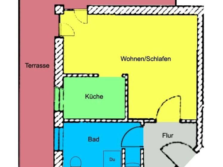 Hübsche Wohnung mit großer Terrasse in grüner und ruhiger Lage! - Foto 1