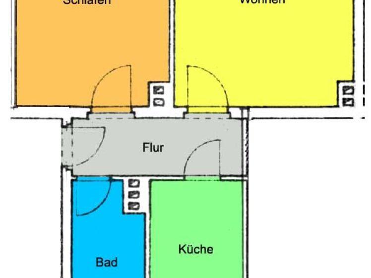 Gepflegte 2-Zimmerwohnung in idyllischer Umgebung! Ruhig und grün! - Photo 1