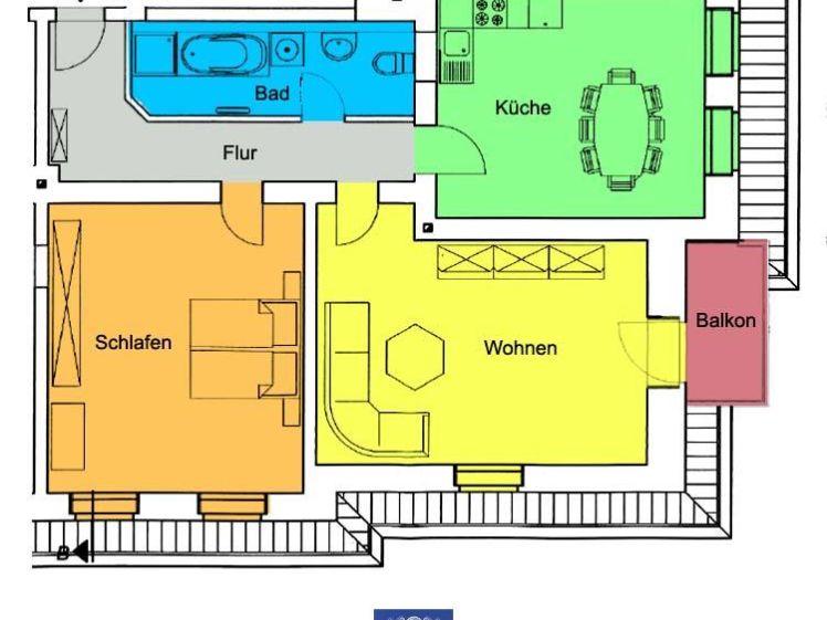 Individueller Dachtraum mit Balkon und traumhaften Blick zum grünen Park! Lift! - Photo 1