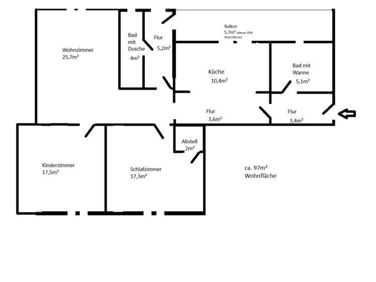 großzügige 3-Zimmer Wohnung mit Balkon und Blick über Crimmitschau, Erstbezug nach Sanierung - Photo 1