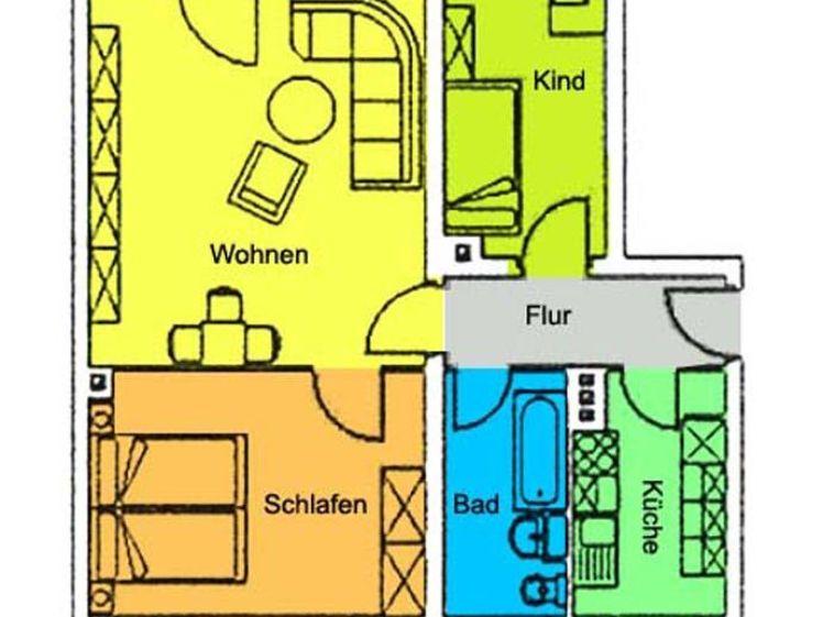Wohnen in ländlicher Idylle! 3-Zimmer-Wohnung mit schönem Balkon! - Photo 1
